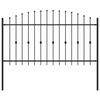 vidaXL Recinzione a punte ASTEN 200 x 150 cm Nero