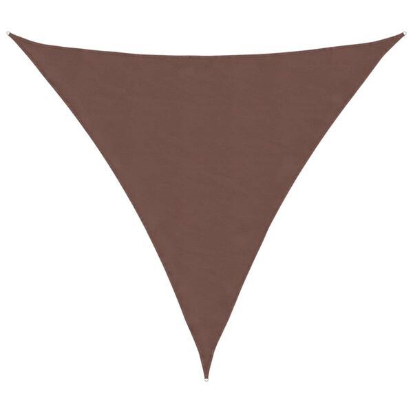 vidaXL Parasole a Vela in Tessuto Oxford Triangolare 5x5x5 m Marrone