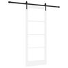 vidaXL Porta scorrevole ORKDAL Bianco e Nero 83 x 202 cm