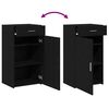 vidaXL Credenza con cassetto Rovere Nero 50 x 42,5 x 93 cm