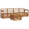 vidaXL Set divani 5 pcs Naturale Legno di Acacia Massello
