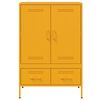 vidaXL Credenza Giallo Senape 68x39x101,5 cm in Acciaio