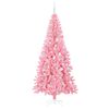 vidaXL Albero di Natale con 300 LED con supporto Rosa 210 cm PVC