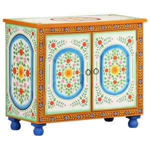 vidaXL Credenza Dipinta a Mano 70x35x60 cm in Legno di Mango