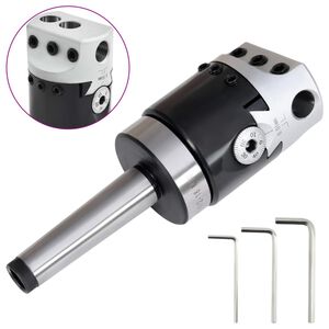 vidaXL F1-12 Testa Foratura 50 mm con Gambo MT2-M10 per Tornio Fresatura