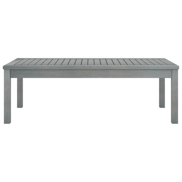 vidaXL Tavolino da Caffè 100x50x33 cm Grigio Legno Massello di Acacia