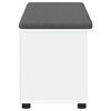 vidaXL Panca per ingresso con cuscino Bianco 100 x 38 x 46 cm