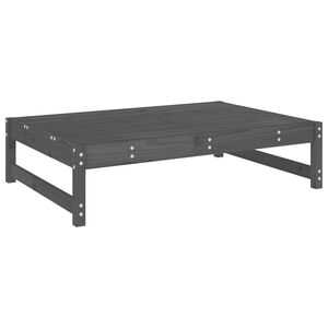 vidaXL Poggiapiedi da Giardino 120x80 cm Legno Massello di Pino Grigio