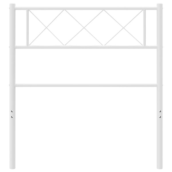 vidaXL Testiera in Metallo Bianco 107 cm