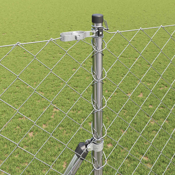 vidaXL Palo della recinzione Argento 10 x 1,6 m (rete 60 x 60 mm)