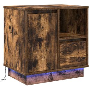 vidaXL Armadio da Notte Rovere fum&eacute; 50 x 34,5 x 50 cm.
