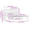 vidaXL Letto con Testiera Rivestita Grigio chiaro 150 x 200 cm