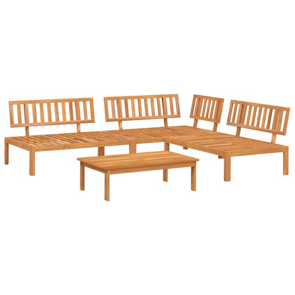 vidaXL Set Divano Pallet da Giardino 4 pz in Legno Massello di Acacia