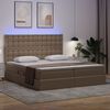 vidaXL Letto con contenitore e LED Cappuccino 180 x 200 cm