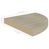 vidaXL Scaffali Angolari a Parete 2 pz Rovere 35x35x3,8 cm in MDF