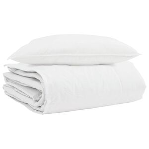 vidaXL Duvet Invernale con cuscino 2 pz Bianco Piuma d'anatra
