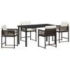 vidaXL Set da Pranzo per Giardino 5 pcs Marrone polyrattan