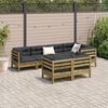 vidaXL Set Divani da Giardino 7pz con Cuscini Legno Impregnato di Pino