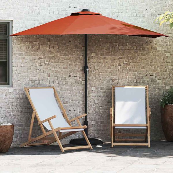 vidaXL Ombrello da giardino Terracotta 294 x 150 x 224 cm