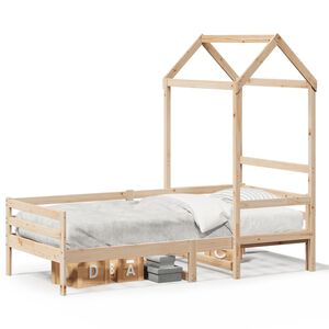 vidaXL Dormeuse con Tetto 90x200 cm in Legno Massello di Pino
