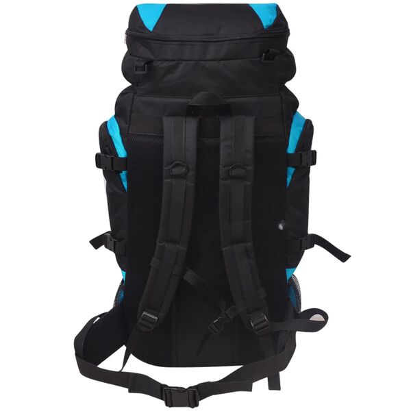 vidaXL Zaino da Escursioni XXL 75 L Nero e Blu