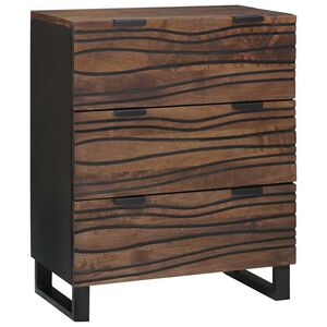 vidaXL Credenza Marrone 60 x 33.5 x 75 cm Legno massello di mango