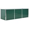 vidaXL Letto Rialzato Giardino in Acciaio Zincato 240x80x77 cm Verde