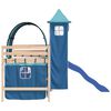 vidaXL Letto a Soppalco con Torre Bambini Blu 80x200cm Massello Pino