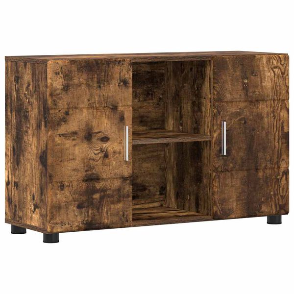 vidaXL Credenza con porta FLORIN Rovere fum&eacute; 88,5 x 30,5 x 55,5 cm