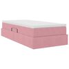 vidaXL Letto con contenitore e materasso Rosa 90 x 190 cm Velluto