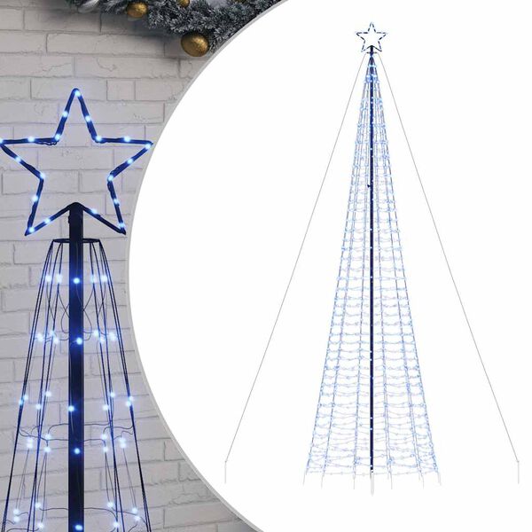 vidaXL Albero di Natale a LED con Punte 1534 LED Blu 500 cm