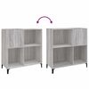 vidaXL Mobile Porta Dischi Grigio Sonoma 84,5x38x89 Legno Multistrato