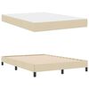 vidaXL Letto a molle con materasso Crema 160 x 200 cm Tessuto