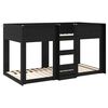 vidaXL Letto a Castello per Bambini Rovere Nero 90 x 190 cm