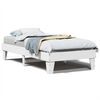 vidaXL Giroletto senza Materasso Bianco 100x200 cm Legno Massello Pino