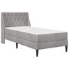 vidaXL Struttura letto con materasso Grigio chiaro 90 x 190 cm Velluto