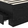 vidaXL Struttura del letto Rovere Nero 100 x 200 cm Legno multistrato