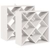 vidaXL Portabottiglie 2 pz Bianco 62 x 25 x 62 cm Pino massello