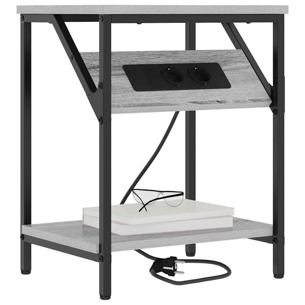 vidaXL Armadio da Notte Grigio Sonoma 38 x 30 x 48 cm