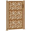 vidaXL Cancello da giardino 100x150 cm in acciaio corten con design a foglia