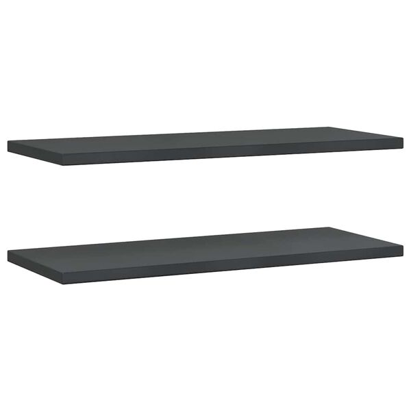 vidaXL Mensole a Muro 2 pz 100x40 cm Nero in Acciaio Inossidabile