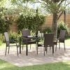 vidaXL Set da Pranzo per Giardino 5 pcs Marrone