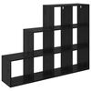 vidaXL Libreria divisoria Rovere Nero 137,5 x 29 x 103,5 cm