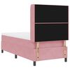vidaXL Letto a molle con materasso con led Rosa 100 x 200 cm Velluto