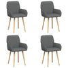vidaXL Sedie da pranzo 4 pcs Tessuto Grigio Scuro 56,5 x 50 x 87,5 cm