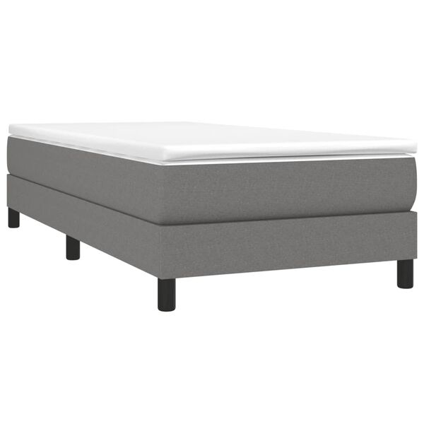 vidaXL Struttura Letto a Rete a Molle Grigio Scuro 90x200 cm Tessuto
