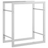 vidaXL Portalegna 50x28x56 cm in Acciaio Inossidabile