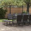 vidaXL Set da Pranzo per Giardino 17 pcs Nero Acciaio