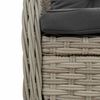 vidaXL Set Pranzo da Giardino 9pz con Cuscini Grigio Chiaro Polyrattan