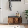 vidaXL Panca per ingresso con cuscino Legno vecchio 60 x 38 x 46 cm